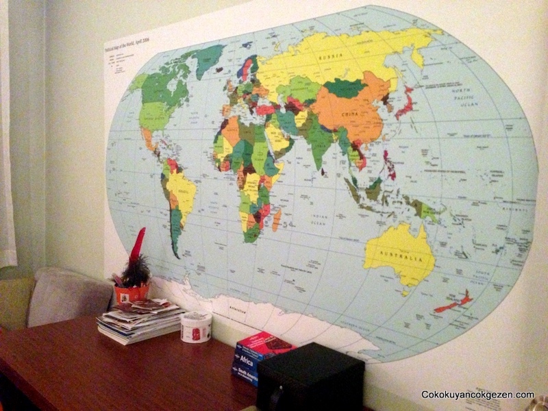 Dünya Haritası Duvarıma Geldi