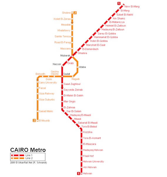 Kahire Metro Haritası
