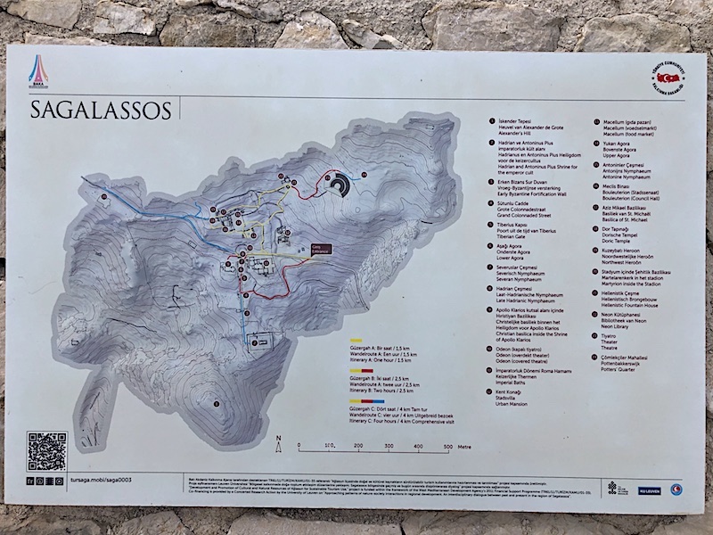 Sagalassos Antik Kenti Haritası
