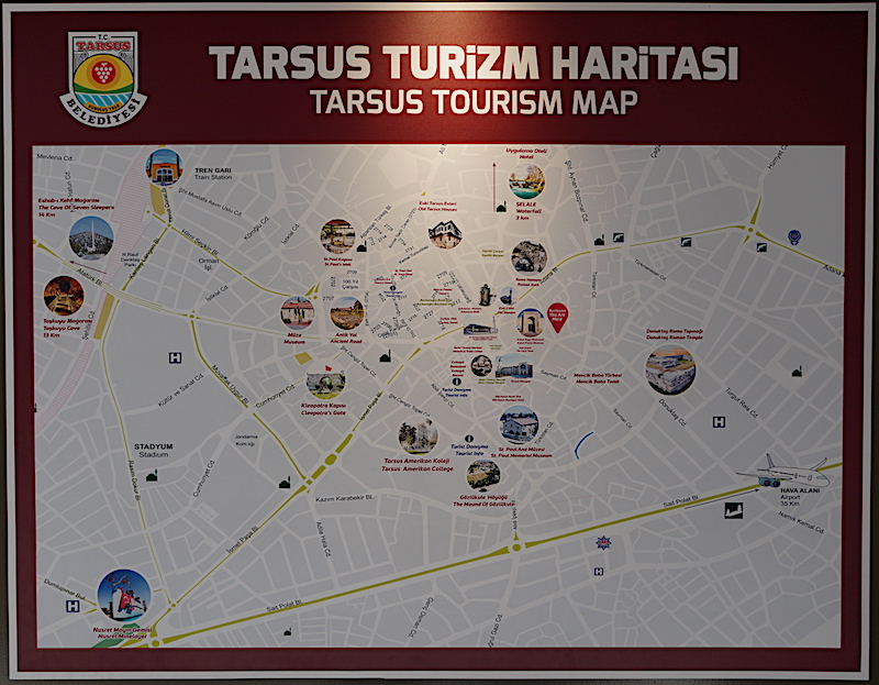 Tarsus'ta Gezilecek Yerler Listesi Haritası 