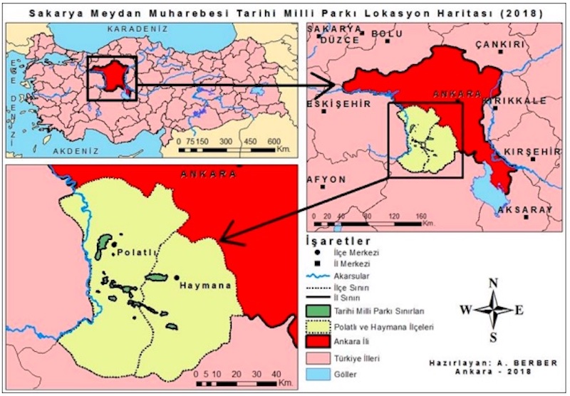 Sakarya Meydan Muharebesi Tarihi Milli Parkı Haritası