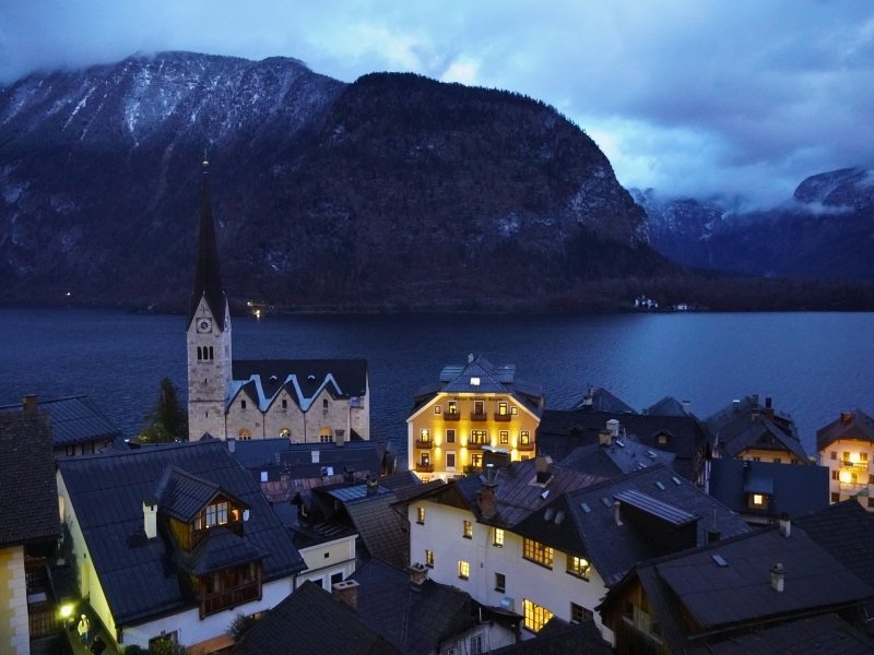 Kirschenweg izleme noktasından Hallstatt